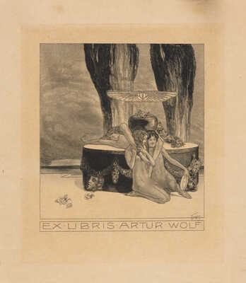 Девять эротических экслибрисов. Европа, нач. XX в.